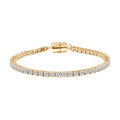 D'Joy Moissanit Armband ca. 18 cm 925 Silber 750 Gelbgold Vermeil ca. 4,95 ct.