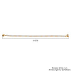 D'Joy Moissanit Armband ca. 18 cm 925 Silber 750 Gelbgold Vermeil ca. 4,95 ct.