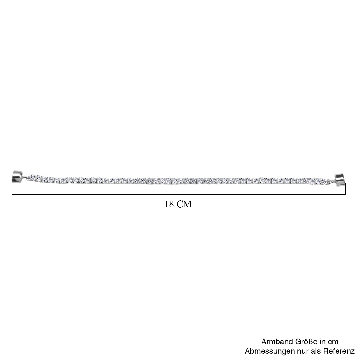 D'Joy Moissanit 18cm Armband, 925 Silber rhodiniert - 4,95 ct.