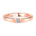 LUXURIANT DIAMOND - Lab Grown Diamant VS-EF Ring 925 Silber 750 Roségold Vermeil (Größe 18.00) ca. 0.20 ct