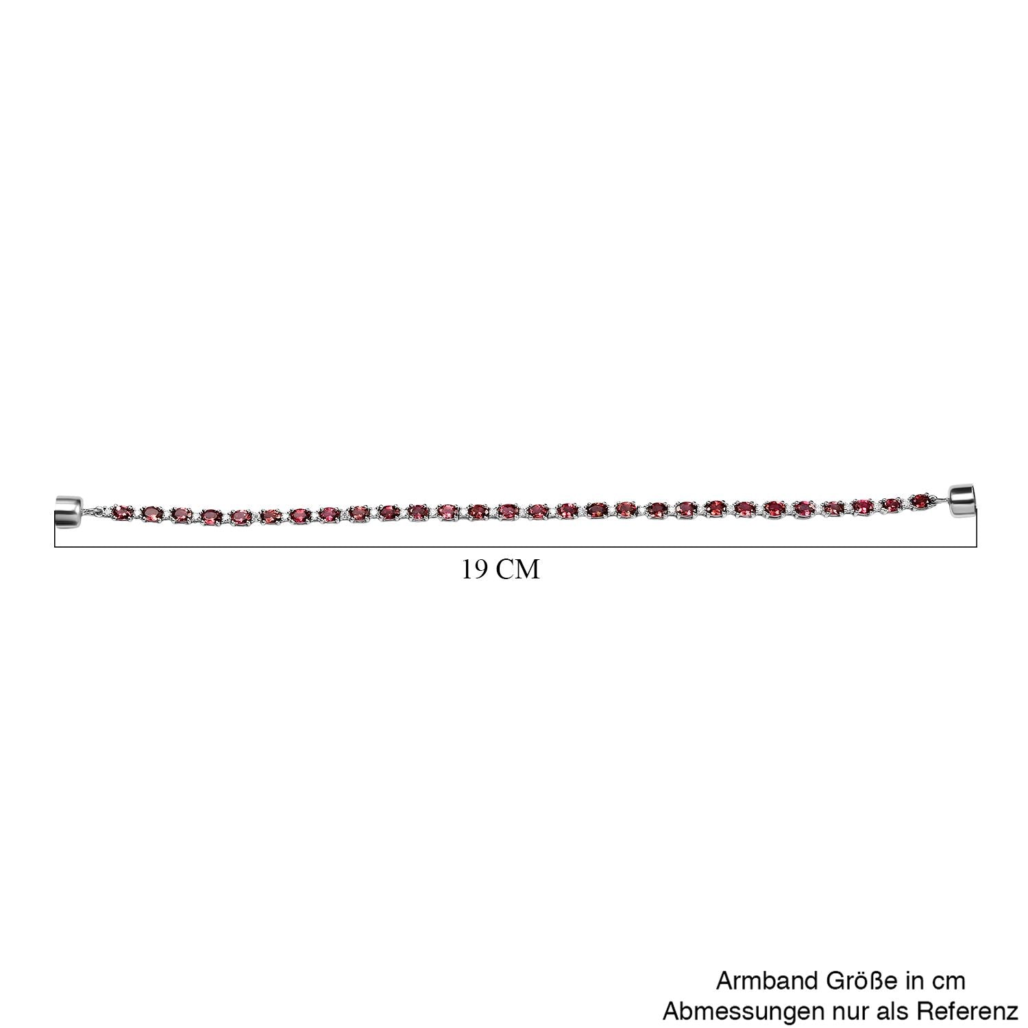 MÜNCHEN CLOSE OUT - D'Joy Cruzeiro Blush Turmalin, Moissanit Armband ca. 19 cm 925 Silber rhodiniert ca. 5.24 ct