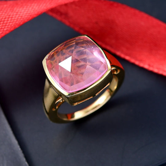 D'Joy Morganiq-Quarz Triplette Ring 925 Silber (Größe 18.00) ca. 9.44 ct