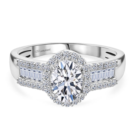 LUXURIANT DIAMOND - Lab Grown Diamant VS-EF IGI zertifiziert Ring 925 Silber rhodiniert (Größe 18.00) ca. 1.50 ct