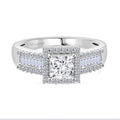 LUXURIANT DIAMOND - Lab Grown Diamant VS-EF IGI zertifiziert Ring 925 Silber rhodiniert (Größe 18.00) ca. 1.50 ct