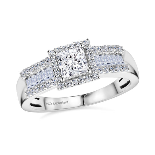LUXURIANT DIAMOND - Lab Grown Diamant VS-EF IGI zertifiziert Ring 925 Silber rhodiniert (Größe 21.00) ca. 1.50 ct