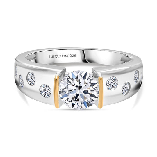 LUXURIANT DIAMOND - Lab Grown Diamant SI-GH SGL zertifiziert Ring 925 Silber rhodiniert (Größe 19.00) ca. 2.00 ct