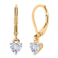 LUXURIANT SGL zertifizierte VS-GH Labor Diamant Ohrringe, 925 Silber 750 Gelbgold Vermeil - 1 ct.