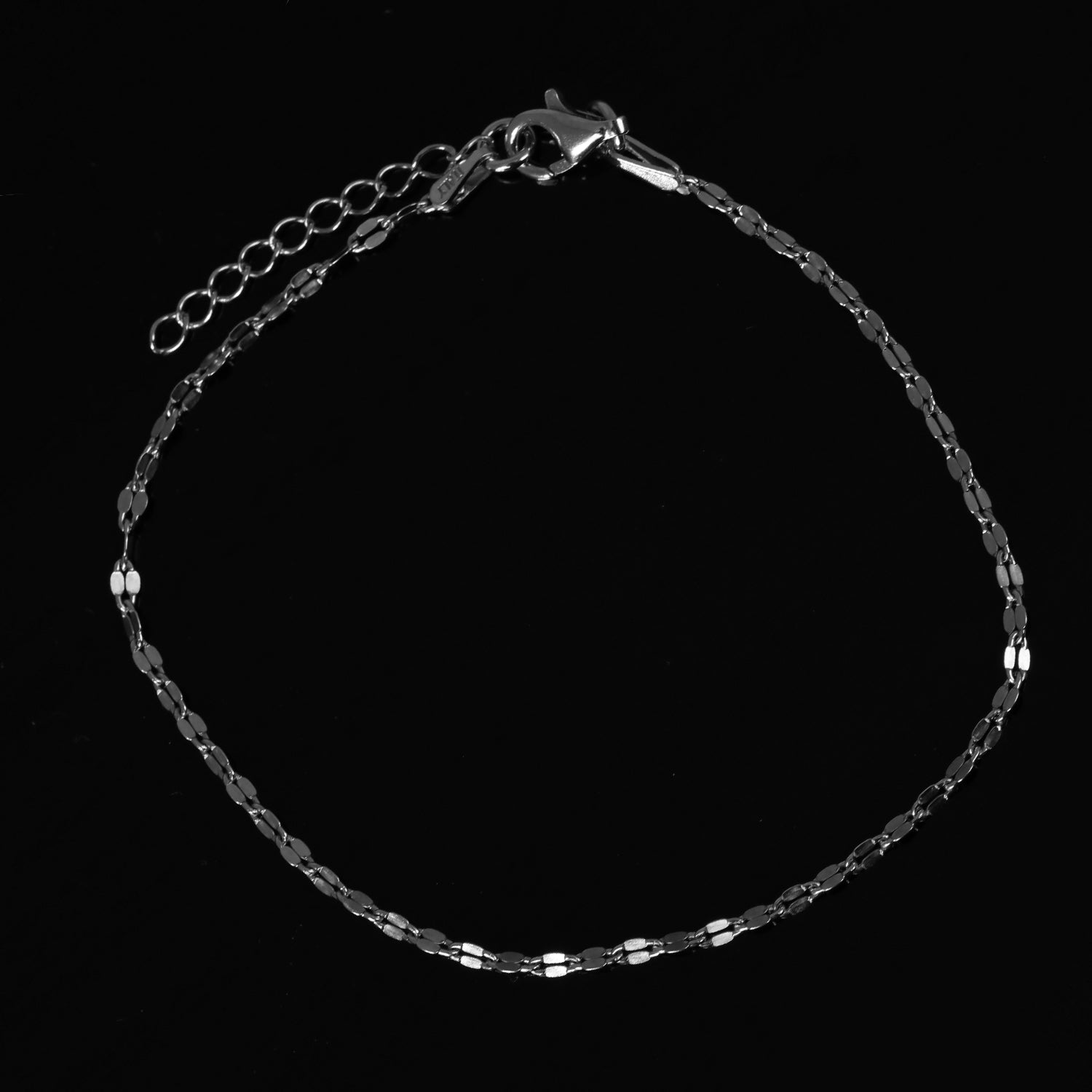 Italienische Konfetti 925 Silber rhodiniert Armband ca. 18 cm + 2.5 cm Extender