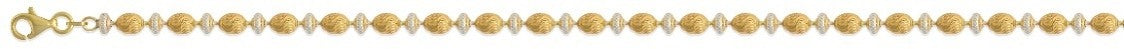 Italienische SATURNO Armband, 925 Silber vergoldet und platiniert ca. 18 cm ca. 5,30g