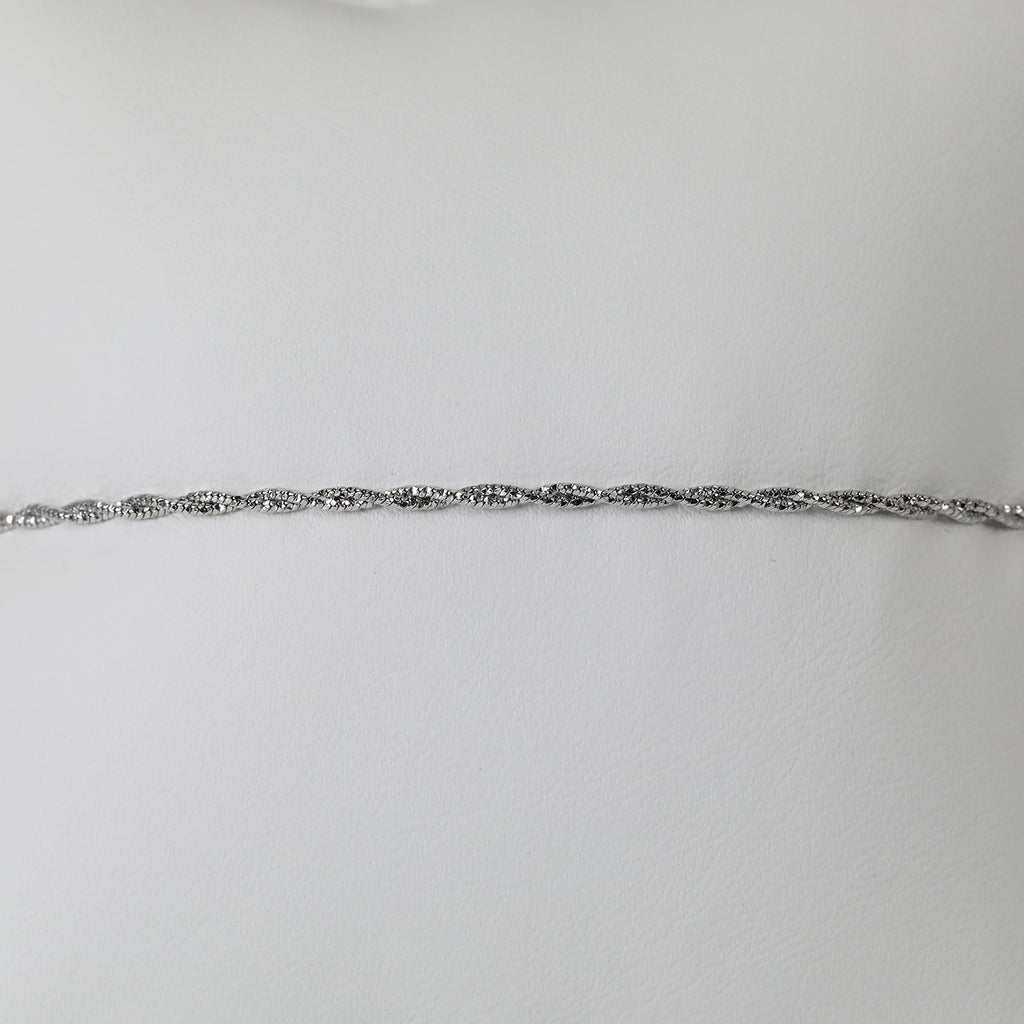 Italienisches Schlangen Pyramidenform Armband,  925 Silber rhodiniert, ca. 18 cm + 2.5 Extender, ca. 2,22g