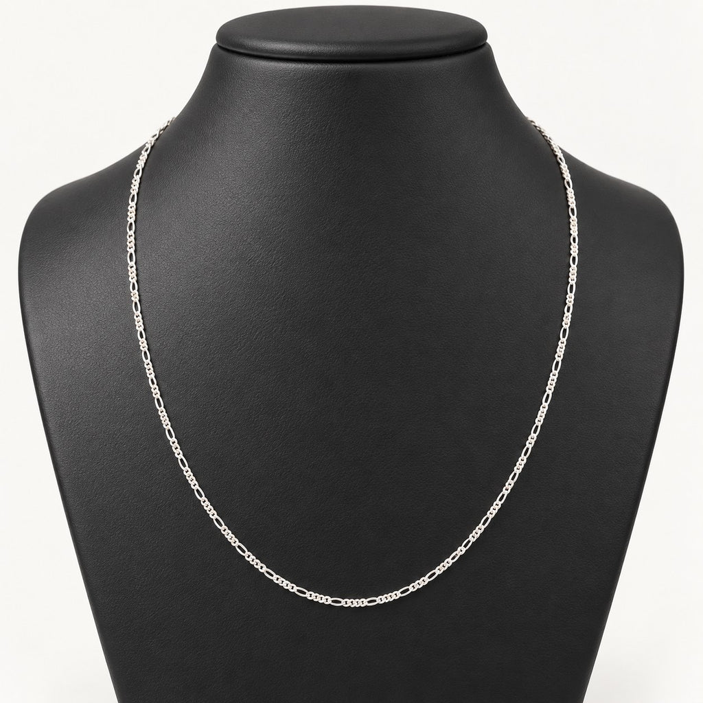 Figaro 45cm Halskette, 925 Silber - 1,86 Gramm