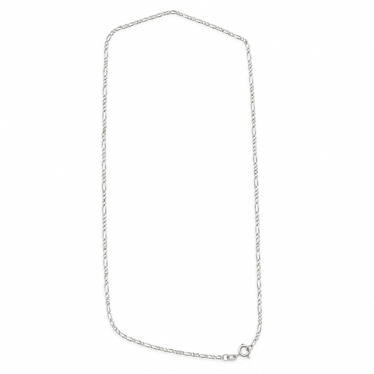 Figaro 45cm Halskette, 925 Silber - 1,86 Gramm