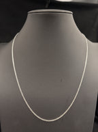 Leichte 50cm Gitterkette, 925 Silber rhodiniert - 1,79 Gramm