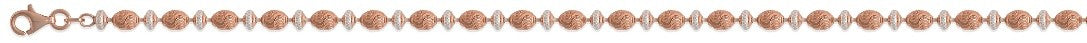 Italienische SATURNO Armband, 925 Silber Roségold und Platin ca. 18 cm ca. 5,30g