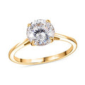 D'Joy Strontiumtitanat Ring 925 Silber 750 Gelbgold vermeil (Größe 18.00) ca. 3,00 ct