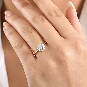 D'Joy Strontiumtitanat Ring 925 Silber 750 Gelbgold vermeil (Größe 18.00) ca. 3,00 ct