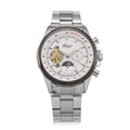 GENOA TIME V2 Armbanduhr, Automatikwerk Multifunction, 3ATM, 4,2cm Gehäuse, Silber
