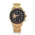 GENOA TIME - Bicolor-Armbanduhr, Reiner Edelstahl, goldfarben, Automatik, 3 ATM wasserdicht