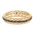 D'Joy Mehrfarbig Diamant Ring 925 Silber 750 Gelbgold Vermeil (Größe 18.00) ca. 0.15 ct