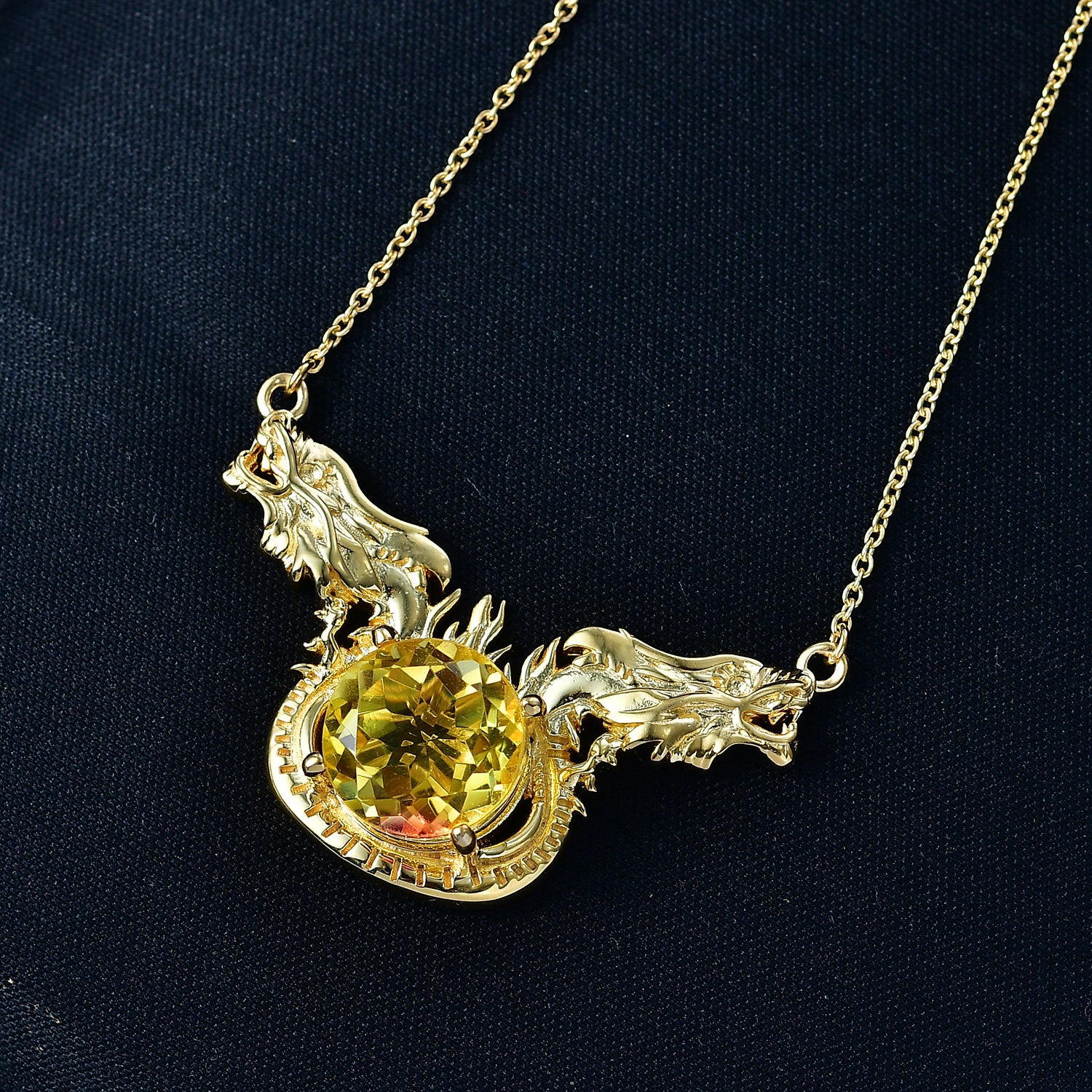 EVER TRUE Sphaleros Quarz Halskette ca. 50 cm Nickelfreies Messing ca. 10,87 ct.