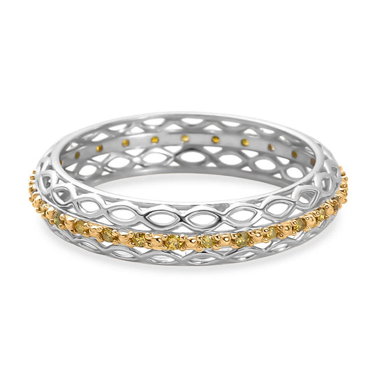 D'Joy Blauer Diamant Ring 925 Silber rhodiniert (Größe 17.00) ca. 0,15 ct