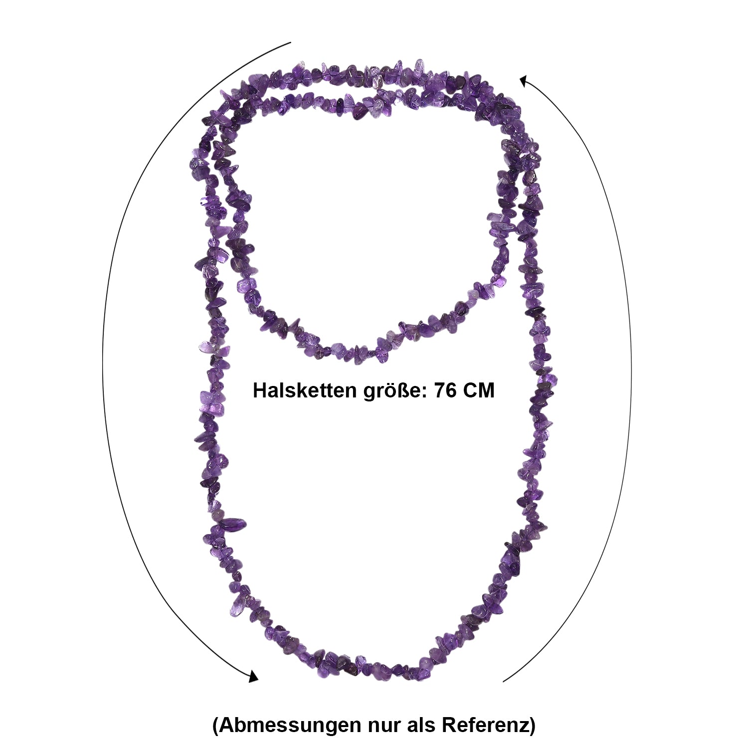 Afrikanischer Amethyst Halskette 76 cm ca. 157.00 ct