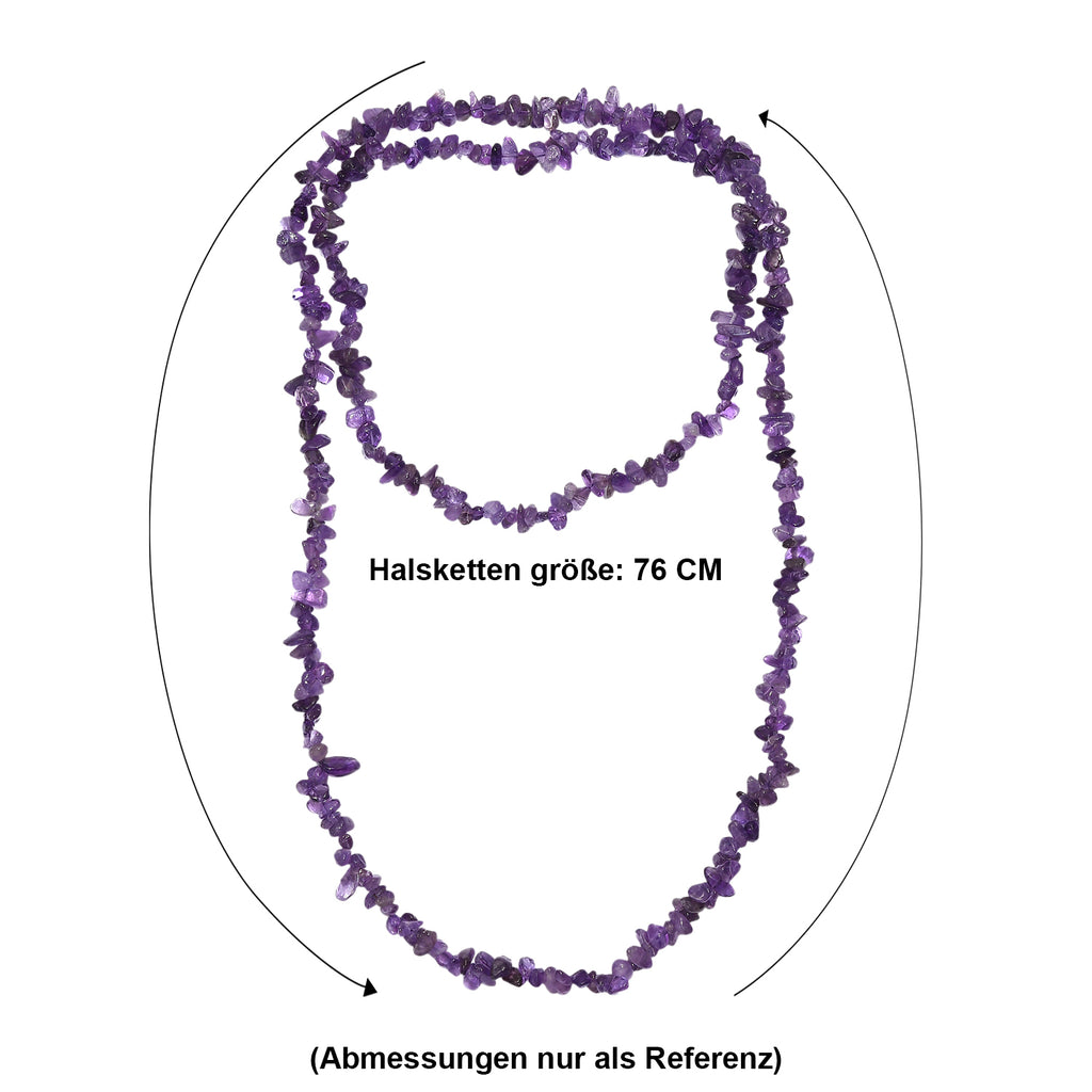 Afrikanischer Amethyst Halskette 76 cm ca. 157.00 ct