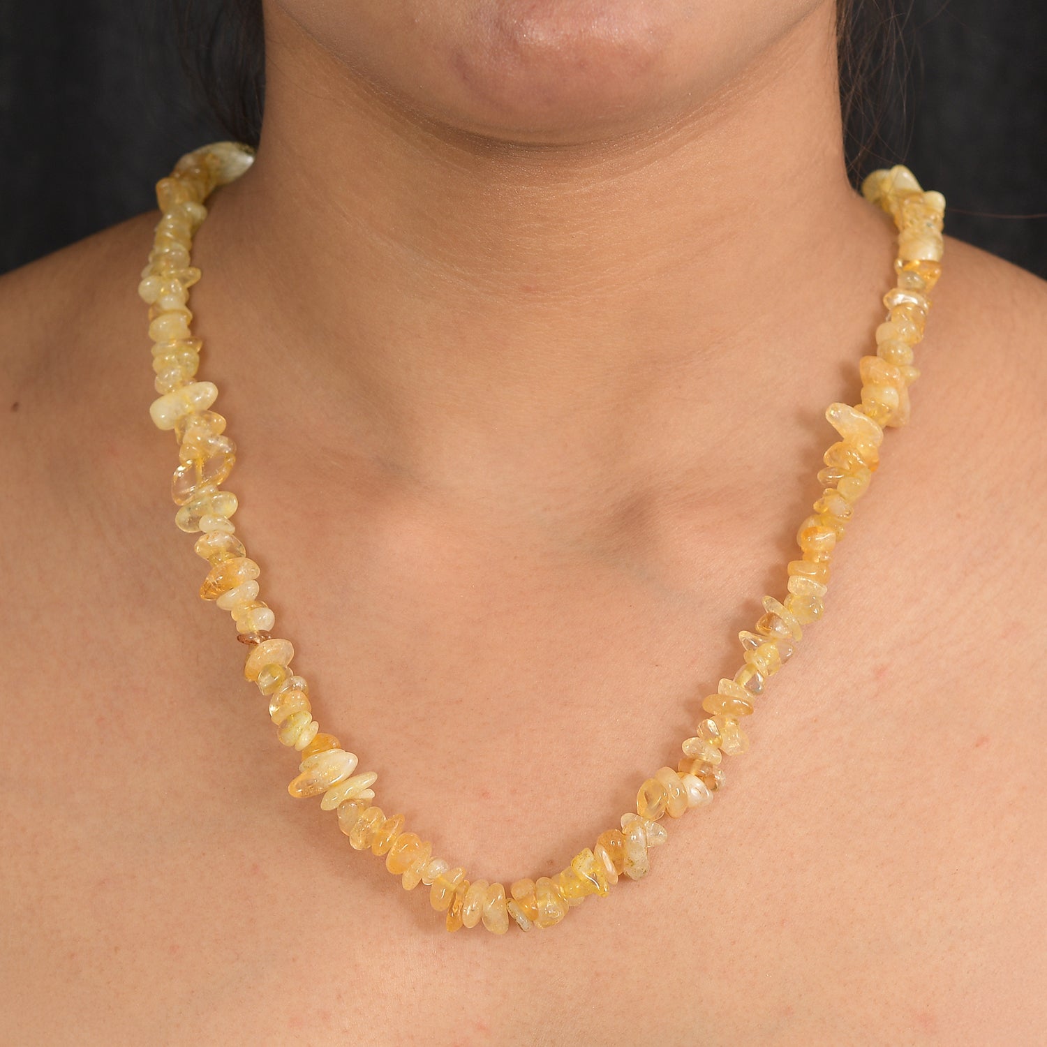 Citrin Halskette 76 cm ca. 329,00 ct.