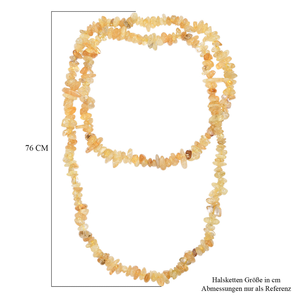 Citrin Halskette 76 cm ca. 329,00 ct.