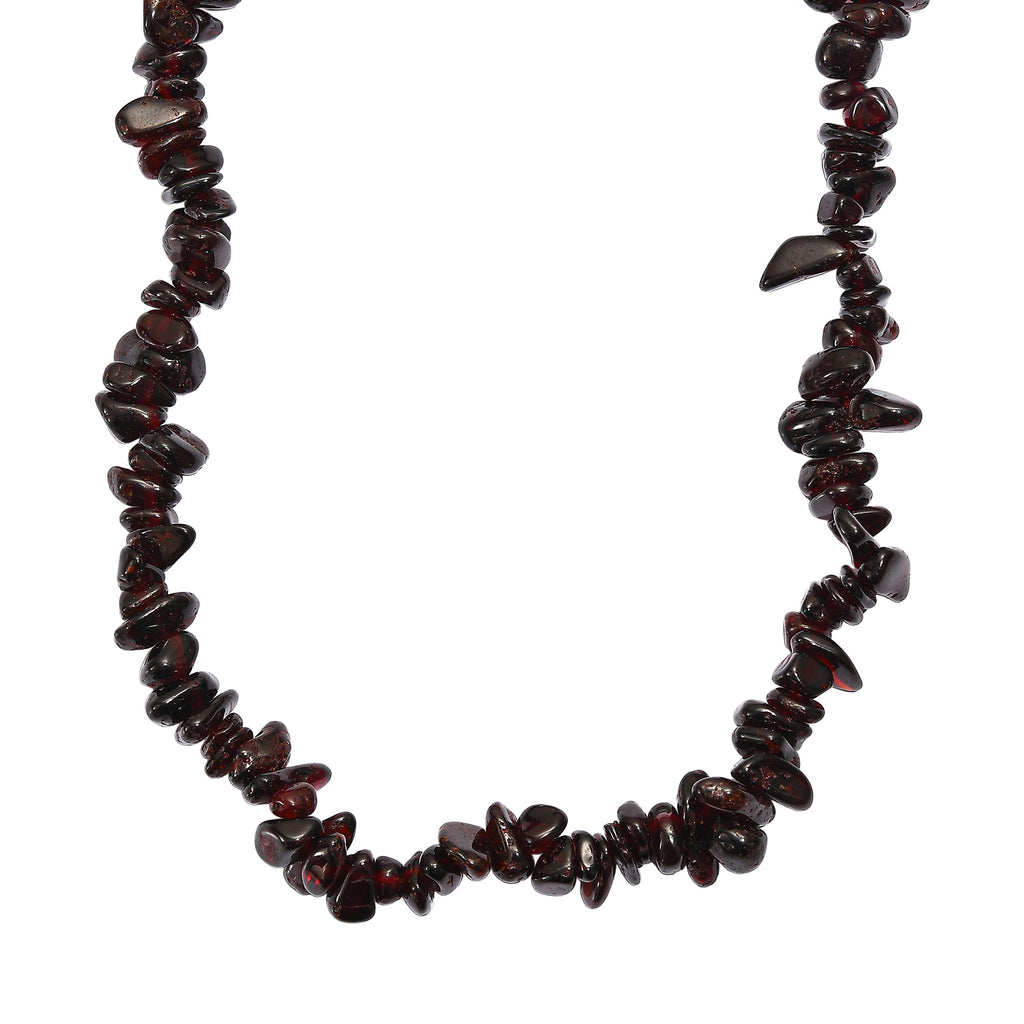 Roter Granat Halskette 76 cm ca. 409.00 ct