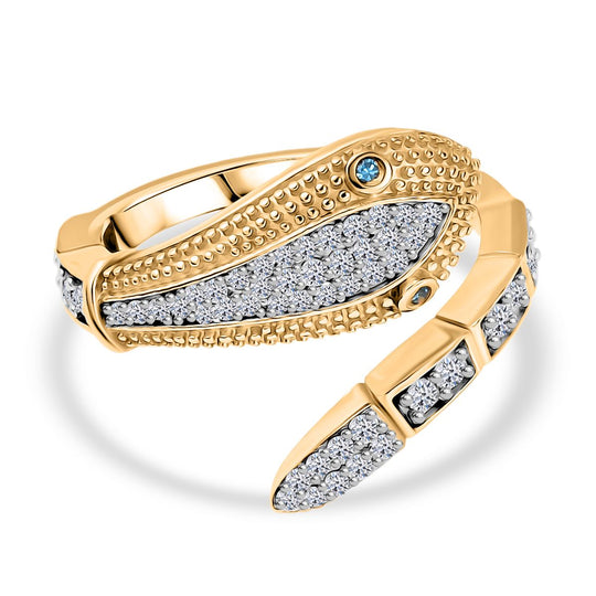 LUXURIANT DIAMOND - Lab Grown Diamant SI-GH SGL zertifiziert Ring 925 Silber rhodiniert (Größe 17.00) ca. 0.50 ct