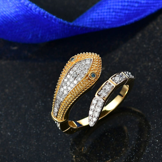 LUXURIANT DIAMOND - Lab Grown Diamant SI-GH SGL zertifiziert Ring 925 Silber rhodiniert (Größe 17.00) ca. 0.50 ct