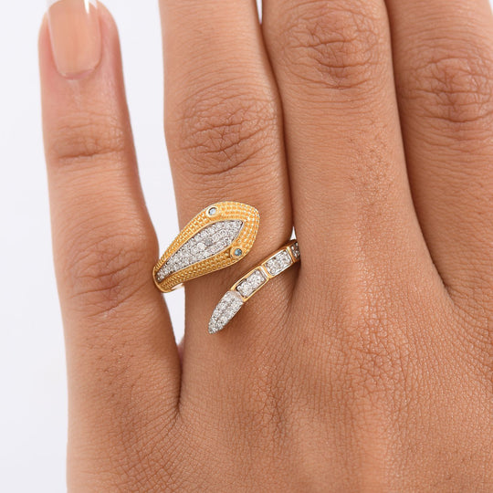 LUXURIANT DIAMOND - Lab Grown Diamant SI-GH SGL zertifiziert Ring 925 Silber rhodiniert (Größe 17.00) ca. 0.50 ct