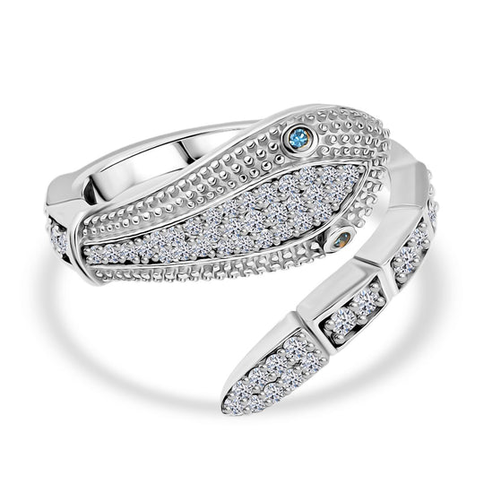 LUXURIANT DIAMOND - Lab Grown Diamant SI-GH SGL zertifiziert Ring 925 Silber rhodiniert (Größe 17.00) ca. 0.50 ct