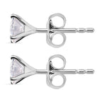 D'Joy 120 Facetten Moissanit Ohrringe 925 Silber platiniert ca. 0.90 ct