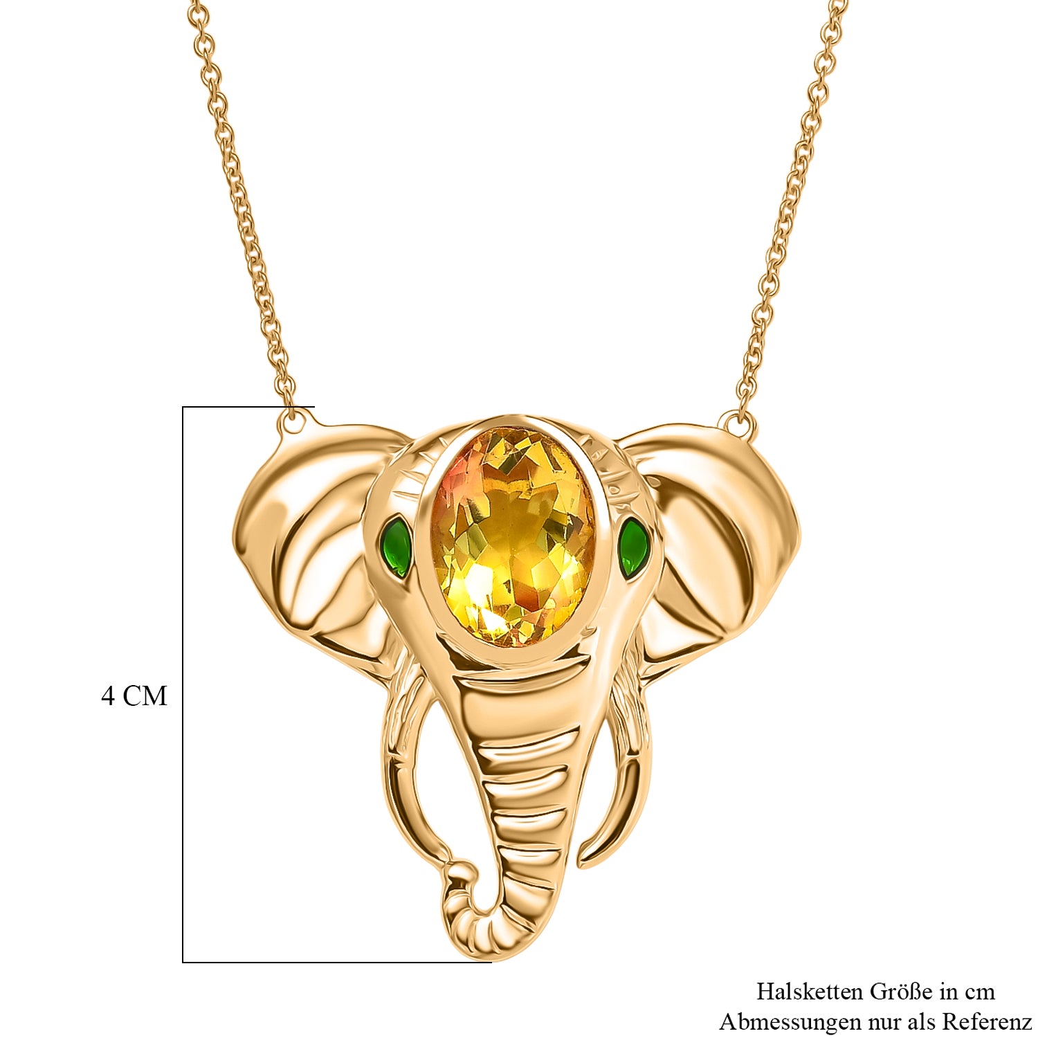 EVER TRUE Sphaleros Quarz-Triplette Halskette ca. 50 cm Nickelfreies Messing ca. 9.86 ct