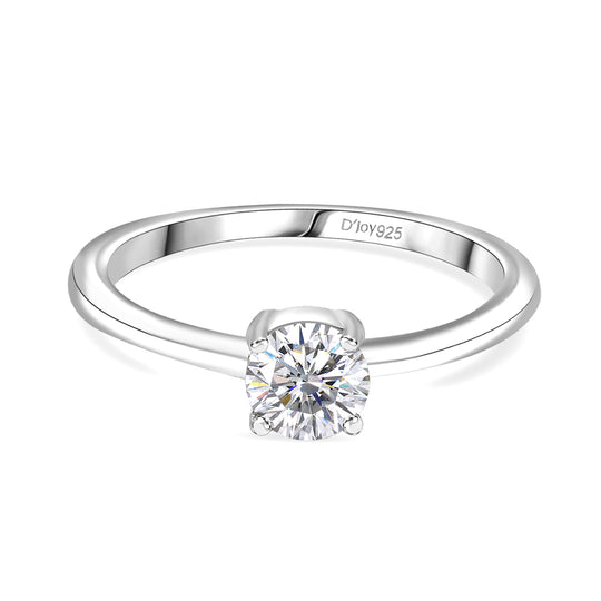 D'Joy Moissanit Ring 925 Silber platiniert (Größe 20.00) ca. 0,46 ct