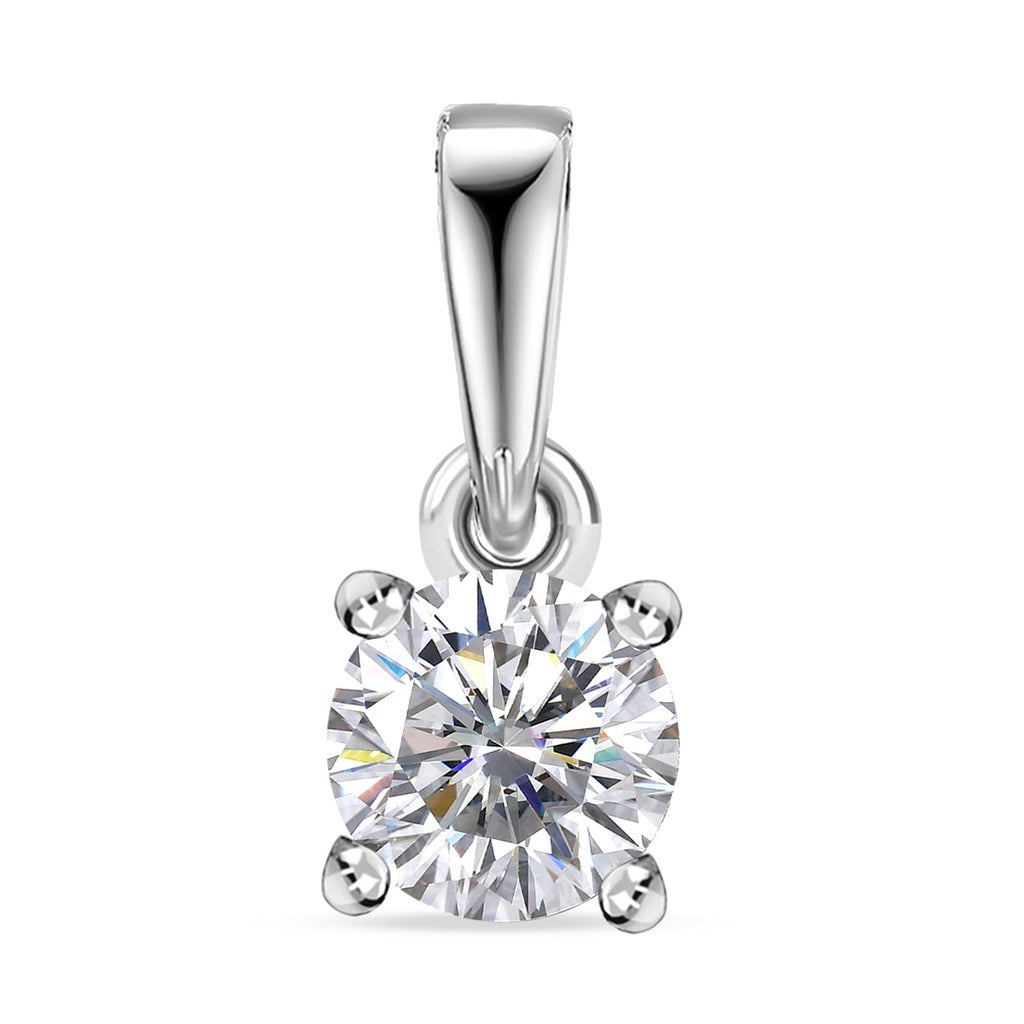 D'Joy Moissanit Anhänger 925 Silber platiniert ca. 0.46 ct
