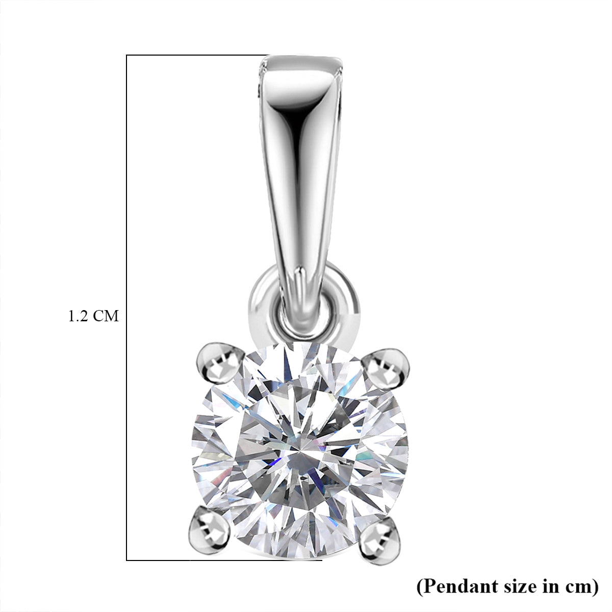 D'Joy Moissanit Anhänger 925 Silber platiniert ca. 0.46 ct