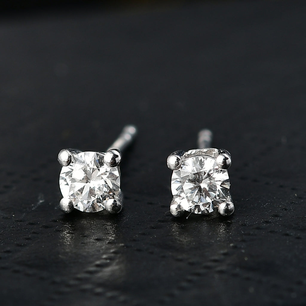 D'Joy Moissanit Ohrringe 925 Silber platiniert ca. 0.49 ct