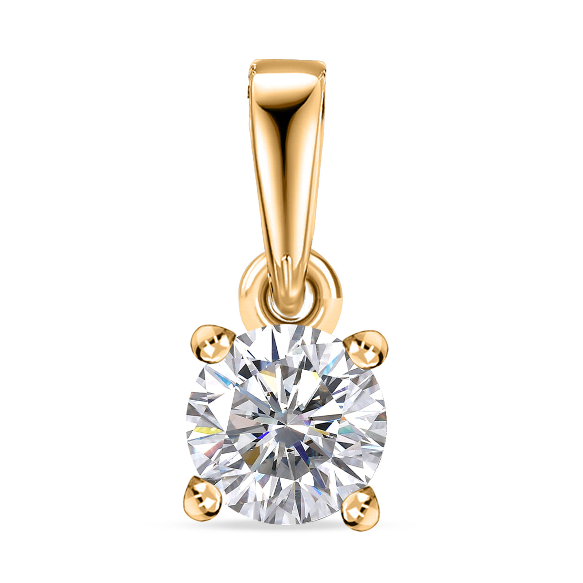 D'Joy Moissanit Anhänger 925 Silber vergoldet ca. 0.46 ct