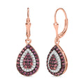 D'Joy AA Padparadscha Saphir und Zirkon Ohrringe - 1,59 ct.