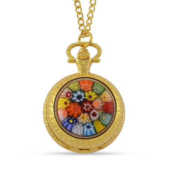 EXKLUSIVES ANGEBOT STRADA SPINNING Uhr Grünes Murano-Stil Glas mit Japanisches Uhrwerk 91.4 cm
