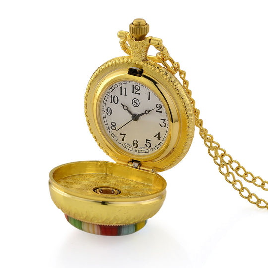 EXKLUSIVES ANGEBOT STRADA SPINNING Uhr mehrfarbiges Murano-Stil Glas mit Japanisches Uhrwerk 91.4 cm