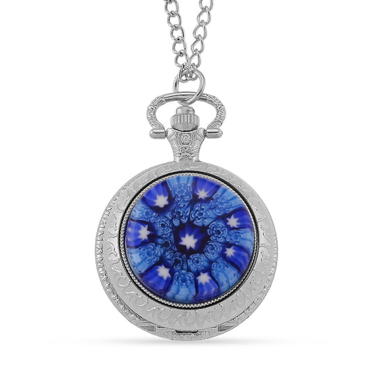 EXKLUSIVES ANGEBOT STRADA SPINNING Uhr mehrfarbiges Murano-Stil Glas mit Japanisches Uhrwerk 91.4 cm