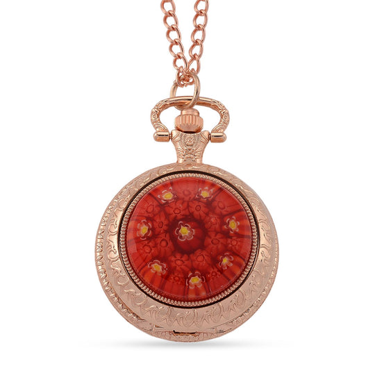 EXKLUSIVES ANGEBOT STRADA SPINNING Uhr mehrfarbiges Murano-Stil Glas mit Japanisches Uhrwerk 91.4 cm