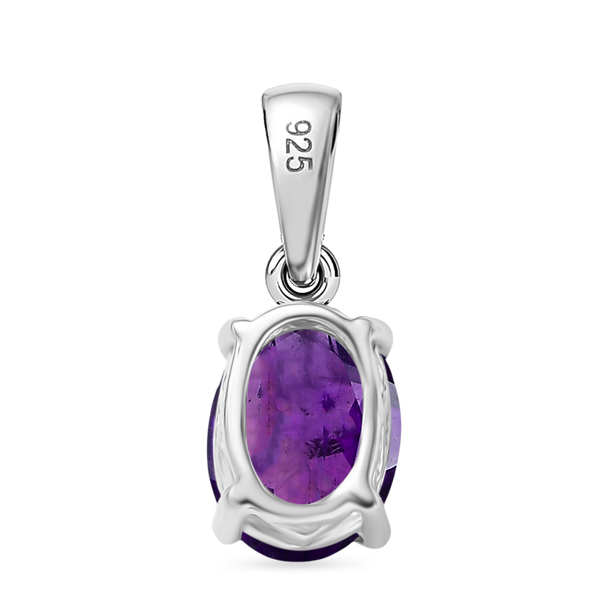 Afrikanischer Amethyst Anhänger 925 Silber rhodiniert ca. 1.17 ct
