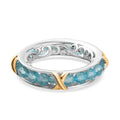 EVER TRUE AA Blauer Apatit Ring Nickelfreies Messing (Größe 19.00) ca. 3,88 ct
