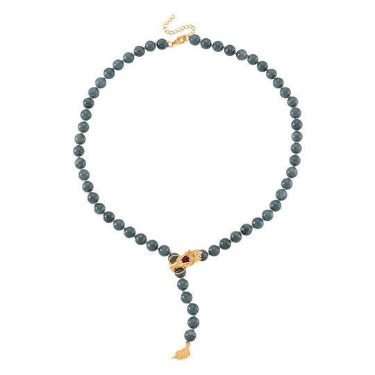D'Joy Jade, Roter Granat Halskette ca. Flexibles cm 925 Silber Vergoldet