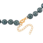 D'Joy Jade, Roter Granat Halskette ca. Flexibles cm 925 Silber Vergoldet